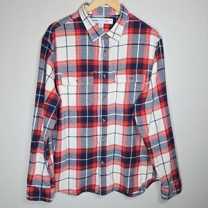 Old Navy Men's Built-In Flex Button Down Plaid Flannel Top XL Regular Fit Casual
